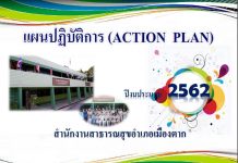 แผนการปฏิบัติงานประจำปี 2562 สำนักงานสาธารณสุขอำเภอเมืองตาก